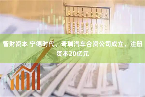 智财资本 宁德时代、奇瑞汽车合资公司成立，注册资本20亿元