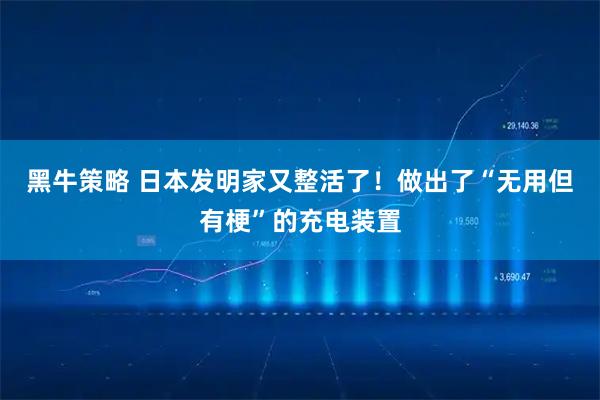 黑牛策略 日本发明家又整活了！做出了“无用但有梗”的充电装置
