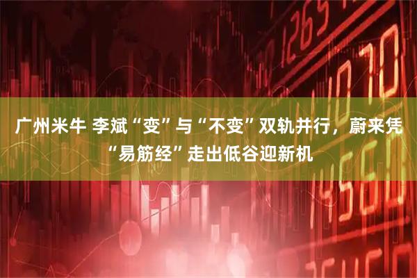 广州米牛 李斌“变”与“不变”双轨并行，蔚来凭“易筋经”走出低谷迎新机